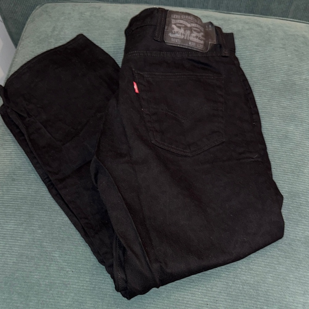 Levi's 501 Men's Waterless Black denim Jeans W 38 L30